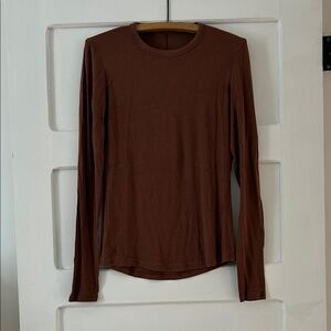 lululemon athletica Brown Long Sleeve Tee